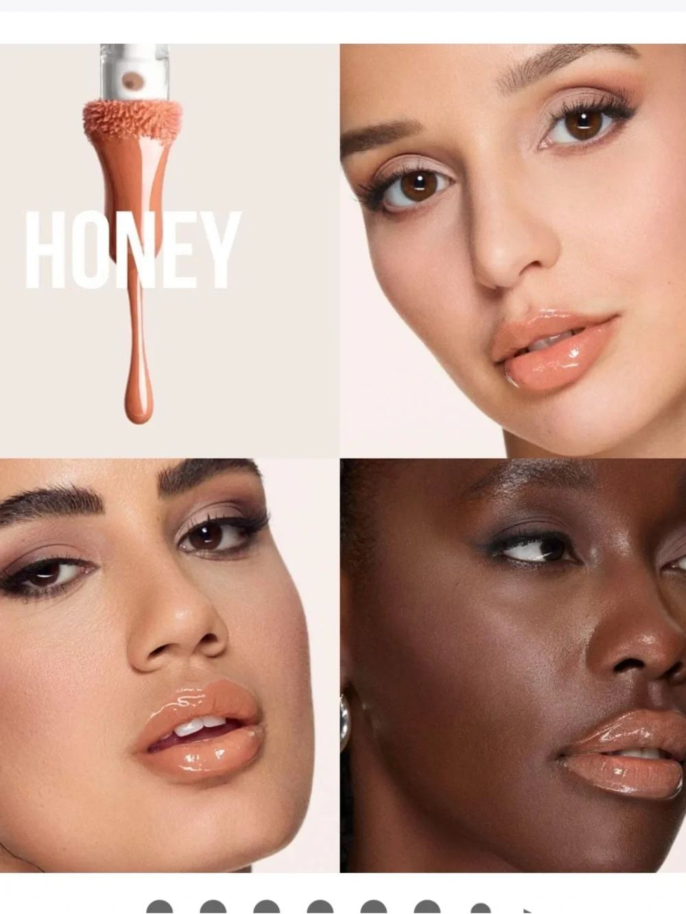 HUDA BEAUTY faux filler lip gloss- honey